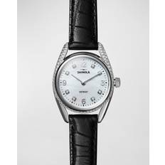 Shinola The Diamond Lug Derby Alligator Watch, 30mm WHITEMOP