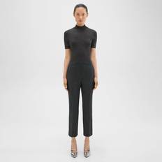 Wool Pants Theory Treeca Pull-On Pant in Sleek Flannel NEW CHARCOAL MELANGE