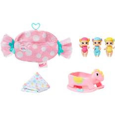 Baby Born Toys Baby Born Baby Born Surprise Mini Babies Series 5 2.25'' Unwrap Surprise Twins or Triplets Collectible Baby Dolls with Soft Swaddle, Blanket, Rocking Horse, Age 3 918803