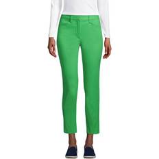 Lands' End Slim Leg Stretch Cropped Chinos - Green Women