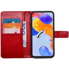 CaseOnline Wallet cover 3-kort Xiaomi Redmi Note 11 Pro 5G Rød