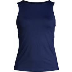 Poliammide Tankini Lands' End High Neck Tankini Top, Women - Blue