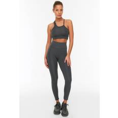 Damen - Fitness Leggings Trendyol Collection Trendyol Collection Sport-leggings Grau Hoher Bund für Damen