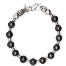 Pearl - Unisex Bracelets Emanuele Bicocchi black pearl silver bracelet unisex Freshwater Pearl/Sterling Silver