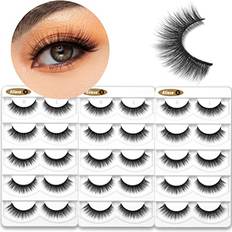 Eliace Eliace Fake Eyelashes Natural Cat-Eye look Fluffy Faux Mink Lashes 13MM Handmade Comfortable & Light Lashes Literally Lashes Extension, Silkie Soft & Beautiful False Lashes 15 Pairs Anne