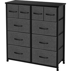 Fabric Chest of Drawers AZL1 Life Concept Fabric Storage and Organization Charcoal Grey Chest of Drawer 31.5x34.2"