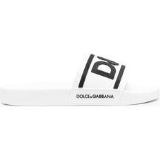 Dolce & Gabbana Men Slides Dolce & Gabbana Gomma pool slides men Polyurethane/Polyurethane/Rubber White