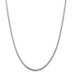 Primal Silver Sterling 2.75mm Diamond-cut Rope Chain