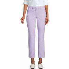 Lands' End Slim Leg Stretch Cropped Chinos - Purple