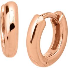 Beige Earrings Silpada Silpada 'Soleil Champagne' Huggie Hoop Earrings in Rose Gold on Sterling Silver