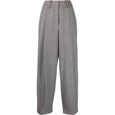 Ganni Gray Relaxed-Fit Trousers 523 Frost Gray DK