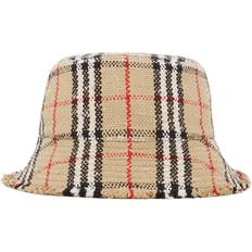 Burberry Women Hats Burberry Vintage Check bouclé bucket hat women Cotton/Cotton/Wool/Polyamide Brown