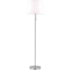Orion Golvlampor & Markbelysning Orion Ludwig I Textil Matt Nickel Golvlampa