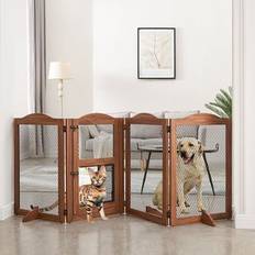 Unipaws 4 Panel Wire Mesh Dog & Cat Gate with