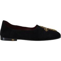 Gold - Men Loafers Dolce & Gabbana Luxury Crystal-Encrusted Loafers Black