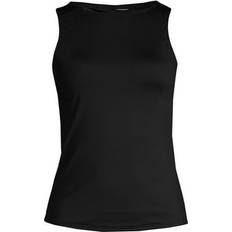 Polyamide Tankinis Lands' End Plus High Neck Upf Sun Protection Modest Tankini Swimsuit Top Black Black