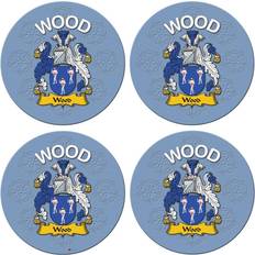 I Luv LTD Wood English Family Surname Coaster 4pcs