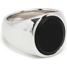 Tom Wood Rings Tom Wood Oval Black Onyx ring men Sterling Silver/Onyx