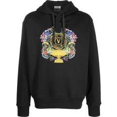 Versace Jeans Couture Versace Jeans Couture logo-print hoodie men Cotton Black