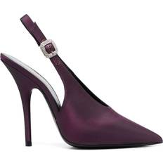 Saint Laurent Heels & Pumps Saint Laurent Yasmeen 115mm slingback pumps women Fabric/Calf Leather/Calf Leather Purple