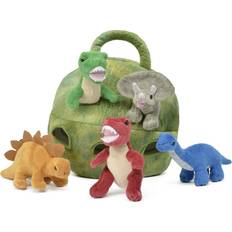 Soft Toys Unipak Plush Dinosaur House with Dinosaurs Five 5 Stuffed Animal Dinosaur in Play Dinosaur Carrying Case