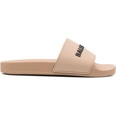 Balenciaga Women Slides Balenciaga raised-logo slides women Rubber/Rubber/Rubber/Fabric Neutrals