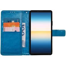 CaseOnline Wallet cover 3-kort Sony Xperia 10 IV Lyseblå