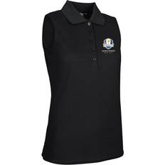 Glenmuir Sleeveless Performance Pique Golf Polo Shirt - Black