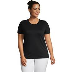 T-shirts & Tank Tops Lands' End Plus Relaxed Supima Cotton Short Sleeve Crewneck T-Shirt Black Black