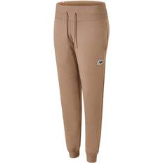 New Balance Women Trousers New Balance Damen NB Logo Hose in Braun, Cotton, Größe