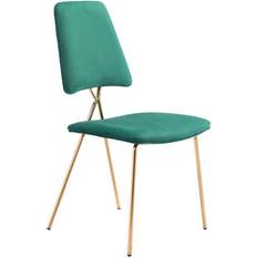 Zuo Modern Chloe Green/Gold Kitchen Chair 14.1" 2