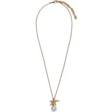 Ferragamo Necklaces Ferragamo star-pendant crystal-embellished necklace women Brass/glass One Gold