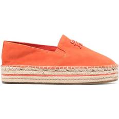 Tommy Hilfiger Espadrilles Tommy Hilfiger tonal logo-plaque suede espadrilles women Calf Suede/Fabric/Rubber/Raffia Orange