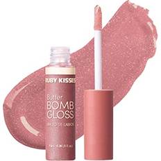 Ruby Kisses Ruby Kisses Lip Gloss Butter Bomb Gloss Non-Sticky Lip Gloss Vitamin E Natural Nude Lip Makeup 7.8mL 0.26 US fl.oz Pillowtalk