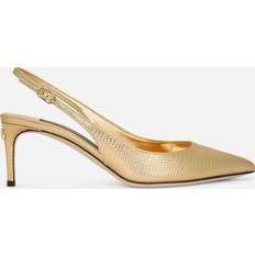 Dolce & Gabbana Foiled calfskin slingbacks