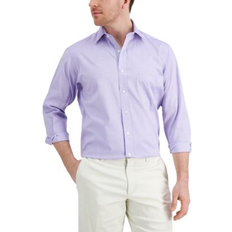 Men - Purple Shirts Club Room Men's Regular Fit Pinpoint Dress Shirt, Created for Macy's Lavender Lavender