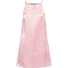 Prada Short Dresses Prada satin mini dress women Cotton/Paper/Cupro Pink