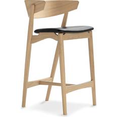 No 7 Oak/Black Bar Stool 90cm