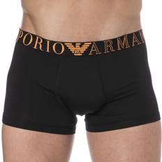 Emporio Armani Microfibre Sous-vêtements pour hommes Emporio Armani Essential Microfiber Trunks Black Men's Underwear Black US 36"-37" Waist