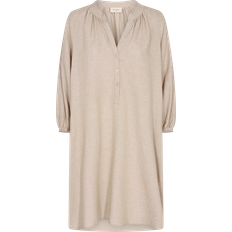 Freequent Kjole FQLava Hør Kaftan Beige