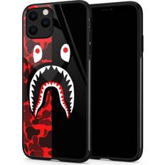 Mobile Phone Accessories Goodsprout Compatible with iPhone 12 Mini Case,Shark Face iPhone 12 Mini Cases for Girls Lady Men Boy Shockproof Non-Slip Anti-Scratch Case for iPhone 12 Mini 5.4-inch Red Black Camo