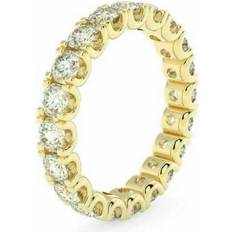 Eternity Rings - Unisex Viraj Gems 1Ct Round DiamondSI1 I-J 9K Yellow Gold U Prong Set Full Eternity Ring for Unisex Gifts