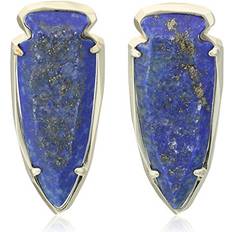 Kendra Scott Gray Earrings Kendra Scott Kendra Scott Kathryn Statement Stud Earrings in Gold Plated & Blue Lapis