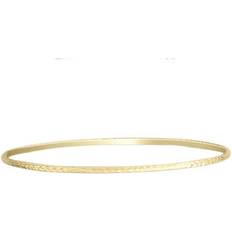 Primal Gold Karat Yellow 2mm Diamond-cut Tube Slip-on Bangle