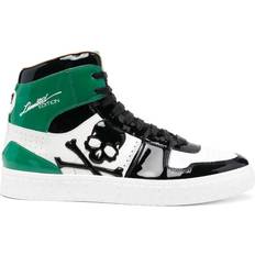 Philipp Plein Skull lace-up sneakers unisex Calf Leather/Patent Leather/Rubber Green