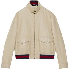 Gucci Leather Jackets Gucci stripe-detailing leather jacket men Leather Neutrals