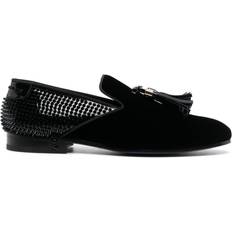 Loafers Philipp Plein Studs velvet loafers men Fabric/Calf Leather/Fabric Black