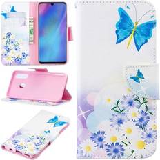 MTP Products Wonder Series Huawei P30 Lite Wallet Hülle Blau Schmetterling