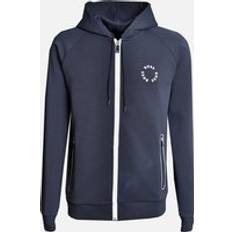 HUGO BOSS Men's Men's Saggy Dark Blue Zip Up Hooded Sweatshirt. Navy 40/Regular