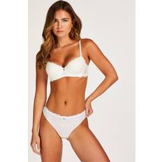 Hunkemöller Trosor Hunkemöller Stringtrosa Marine Vit female